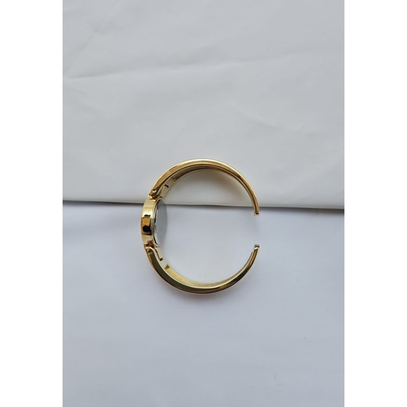 Gruen Womens Wrist Watch Tan Alligator Look Bracelet Band White Face Quartz - Picture 7 of 9